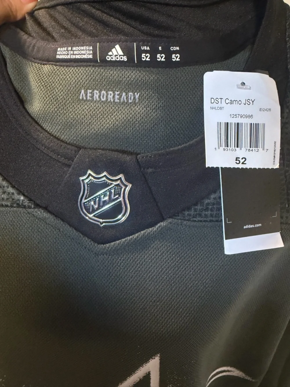 Adidas NHL Dallas Stars Camo Salute Hockey Jersey Size 52 Aeroready NWT